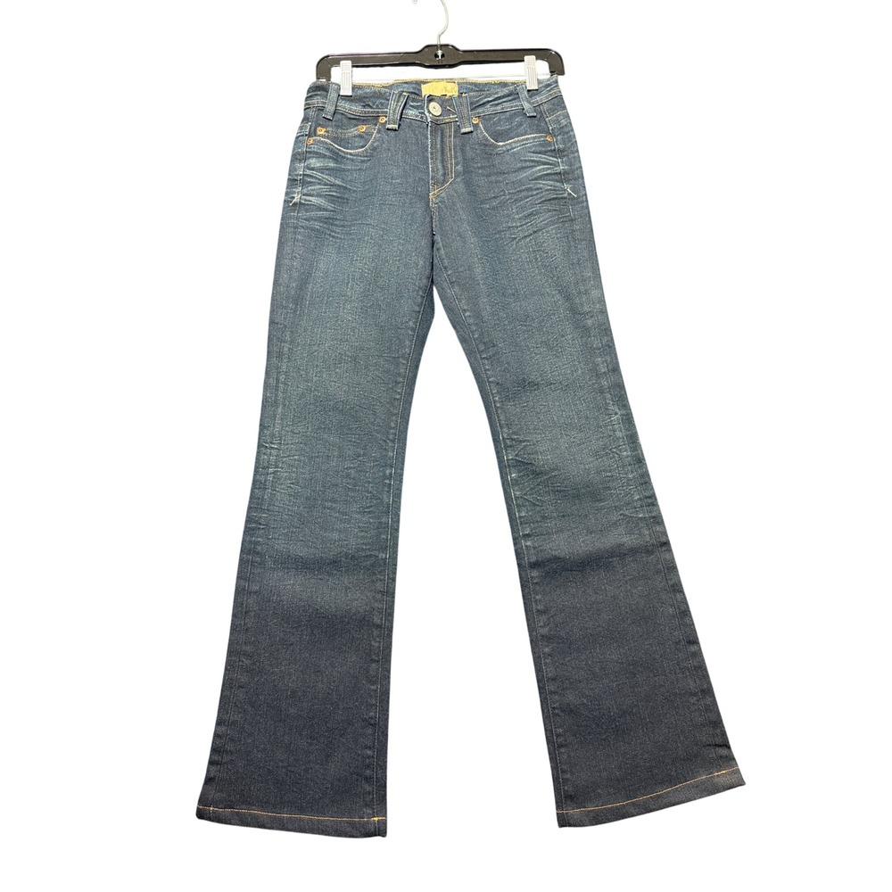 Yanuk Flare Jeans Women 26 Blue Excellent Low Rise‎ Stretch Denim